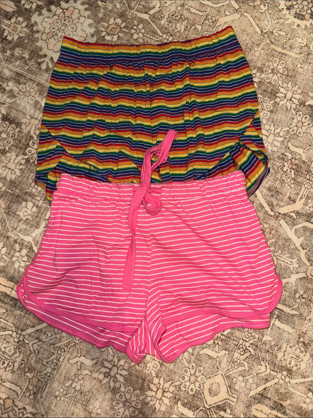 Kids' Pink Striped Drawstring Shorts - Comfortable Everyday Bottoms
